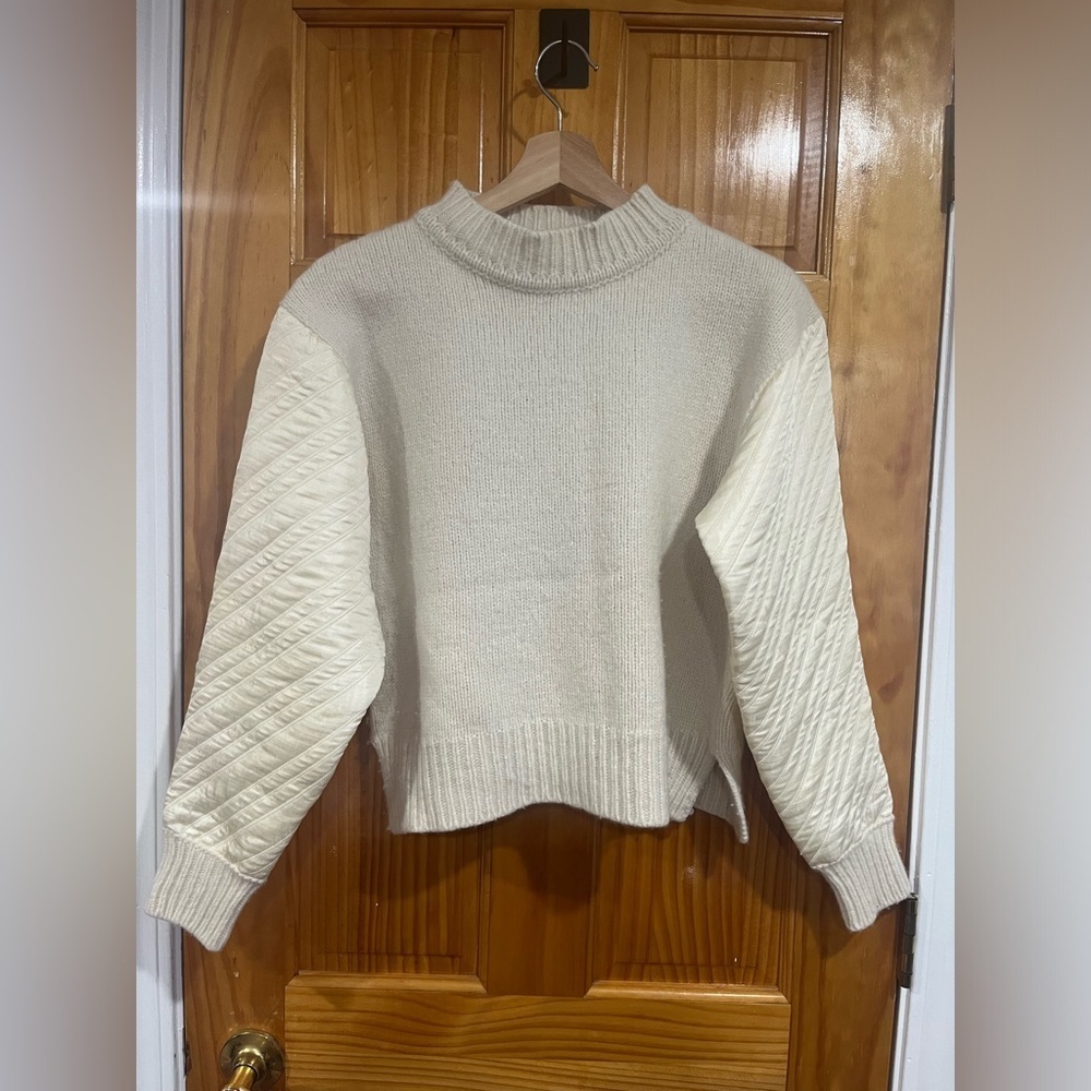 Chloé Stora Theodore Balloon Sleeve Quiet Luxury Pullover Sweater